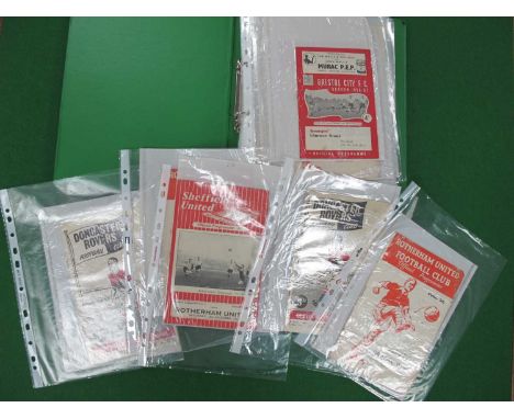 1956-57 Rotherham United Programmes, approximately twenty one homes and twenty five aways, including County Cup issues at Don
