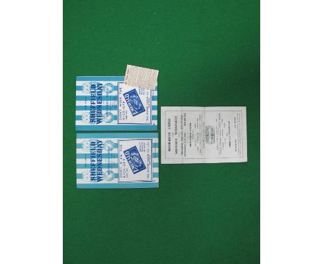 1944-5 Rotherham United v. Sheffield Wednesday Single Sheet Programme, dated Oct 28th (creased), together with four page issu
