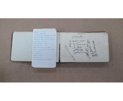 Cricket Autographs From the 1920s. 1924 South Africa fifteen signatures including, Taylor, Ward, Nupen, Blanckenberg. 1923 We