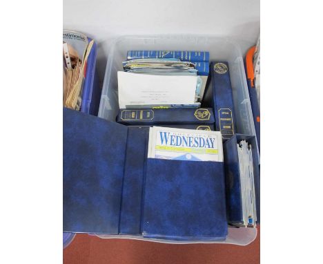 Sheffield Wednesday Home Programmes, 1976-89, mainly in official club binders, testimonials, Shipp Cup County Cup noted:- One