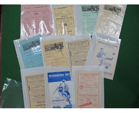 Rotherham United Reserves Programmes, 50-1 v. Boston United, Hull, York, Gainsborough H &amp; A at Doncaster, Juniors at Hudd
