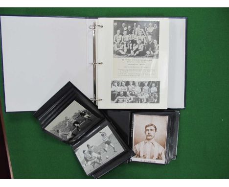 Sheffield Wednesday Team Prints 1890 and Later, match action, cup final parade, player portraits, often reprinted, in two sma