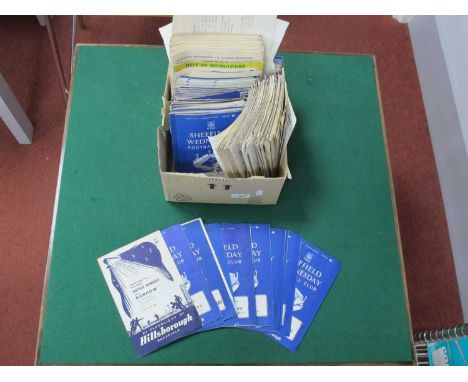 Sheffield Wednesday Home Programmes, 1960-76 including 60-61 V Tbilisi, Tottenham, Doncaster County Cup 61-2 v Barcelona, 62-