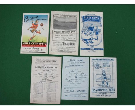 1940s Programmes, 48-9 Brimingham v. Preston, 45-6 Bradford P.A v. Birmingham - F.A Cup Quarter Final, 45-6 Darlington v. Lin