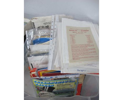 Rotherham United H &amp; A Programmes, from the 1970s including County Cup at Doncaster Apr 70, Barnsley Sep 79, Friendles at