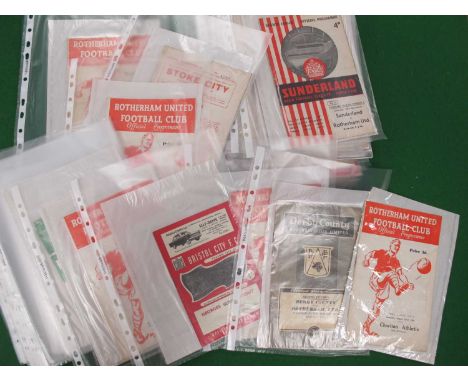 1959-60 Rotherham United Programmes, approximately twenty two homes and twenty five aways, including F.A Cup Games v. Arsenal