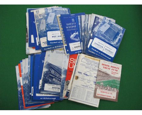 Sheffield Wednesday Programmes, 53-4 v. Everton - F.A Cup, Preston. 54-5 v. Manchester City. County Cup games v. Rotherham 56