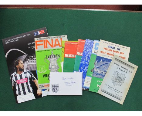 West Bromwich Albion Big Match Programmes, including FA Cup Final 1954 &amp; 68, 68 Charity Shield, 53.4 players book of the 