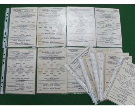 Sheffield Wednesday Reserves Home Programmes, 1965-6, ten issues including v. Sheffield United, Bury, Stoke, 66-7 seven issue