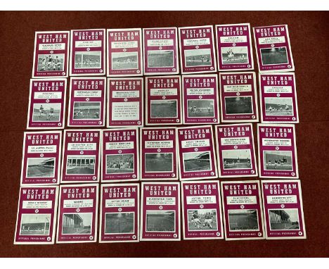 West Ham United Home Programmes, 1959-60 - twenty-one League, Friendlies v. Dukla, F.C Austria, Fluminense, G.B. Olympic XI, 