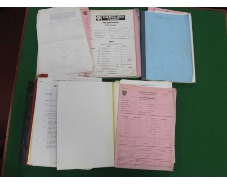 Rotherham United Official Team Sheets, filled in by The Club for Barclays League, Leyland Daf, F.A Cup, Canon League, Littlew