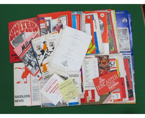 Doncaster Rovers Tickets for 86-7 at Whitby Town, 87-8 Youth Cup Final v Arsenal, fixture lists, Programmes including 73-4 v.