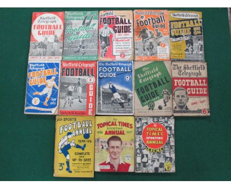 Sheffield Telegraph Football Guide Books 1946-7 Complete Run to 55-6. Topical Times 36-7 &amp; 38-9, All Sports 1928-9 (13).