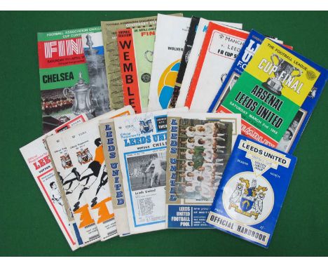 Leeds United Programmes F.A. Cup Final, 1965, 70 plus replay, 72. Four semis, Fairs Cup Final v. Juventus, 69 v. Dozsa. 1970-
