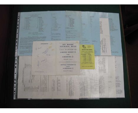 Sheffield Wednesday Home Friendly Match Single Sheet Programme 69-70 v. 6 inernational 1, 71 v. Bremen, Great Britain 1, 75 v