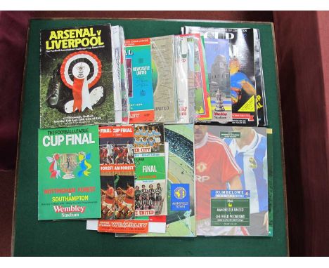 F.A Cup Final Programmes, 1968, 70, 72, 73, 74, 78, 79, 80, 81, 82, 83, 84, 85, 86, 87, 94. Eight semis, League Cup Finals, o