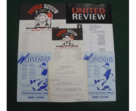 Sheffield Wednesday Youth Cup Programme v. Manchester United 1963, dated 30th April, (cut under united team with that piece a