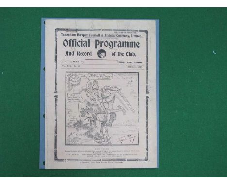 1926-7 Tottenham V. Leeds United, four-page programme dated April 23rd 1927 (edge repars).