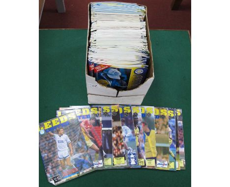 Leeds United Home Programmes 1985-91, including Zenith Data v. Manchester City, League Cup Semi v. Manchester United:- One Bo