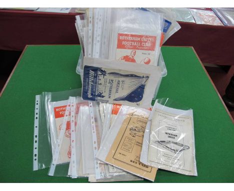 Rotherham United 1960s Programmes, large quantity including May 60 at Sheffield United. County Cup Final, 65-6 v. Carlisle - 