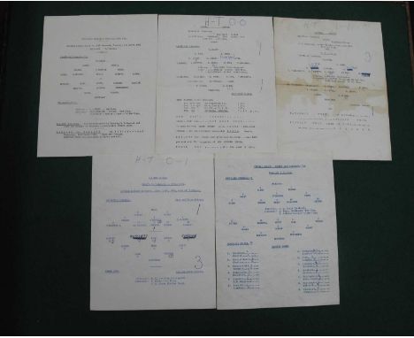 Sheffield Wednesday Reserves Programmes 57-8 v. Stoke, 59-60 v. Newcastle, Chesterfield, 62-3 v. Sheffield United, Blackburn 