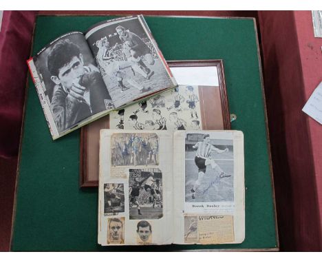 1960s Football Scrapbook Including magazine and trade card Images of many teams, individual programmes, some bearing signatur