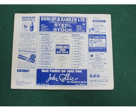Leeds United Autographs, ten players including Johansson, Gray, Bell, Hunter (Bremner absent) blue ink signed (unverified) on