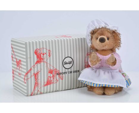A Steiff limited edition Mrs Tiggy-Winkle, 2097 of 5000, with brown tipped mohair, in original box with certificate and badge