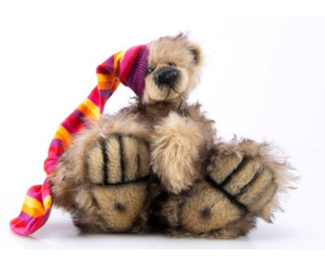 A Beatrix Bears Dogy teddy bear, 1 of 10, light brown mohair, with dark brown tips, black glass eyes, waxed nose, fully joint