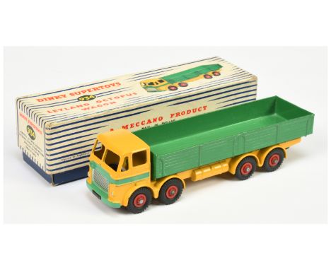 Dinky Toys 934 Leyland Octopus Wagon&nbsp; - Yellow cab and chassis, mid-green open back and flashes, red supertoy hubs, silv