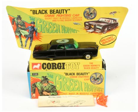 Corgi Toys 268 "The Green Hornet" - Black Beauty - Black body, green windows, spun hubs - Good Plus bright example in a Good 