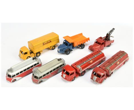 French Dinky Toys Unboxed Group To Include - 2 X Panhard Tanker "Esso, Berliet Tipper, Panhard Truck "Kodak"&nbsp; plus other