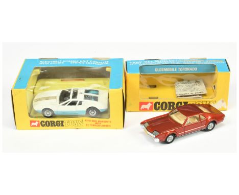 Corgi Toys 276 Oldsmobile Toronado - Metallic Brown, cream interior, Golden Jacks Take-Off Wheels - Good Plus bright example 