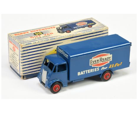 Dinky Toys 918&nbsp; Guy (type 2) Van "Ever ready"&nbsp; - Blue, red supertoy hubs and silver trim - Good Plus (some small pa