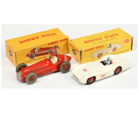 Dinky Toys 232 (23F) Alfa Romeo racing Car - red body and rigid hubs, silver grille 29f baseplate (model has Super Detailing)