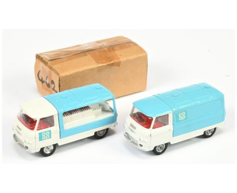 Corgi Toys "CO OP" A Pair Taken From Set To Include (1) Commer Delivery Van and (2) Commer Milk Float - Both are finished in 
