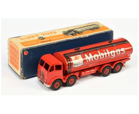 Dinky Toys 504 Foden (type 2) Tanker "Mobilgas"&nbsp; - Red including supertoy hubs with black tyres, black gantry and ladder