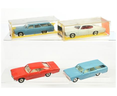 Sabra (Cragstan) Group Of To Include (1) Chevrolet Impale - Red, (2) Chevelle Station Wagon - drab light blue, (3) Same but s