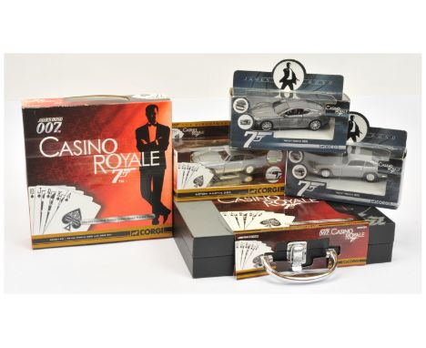 Corgi "James Bond" A Group Of "Casino Royale" Related To Include (1) CC99194 Gift Set with casino Chips, (2) CC99193 - 2-Piec