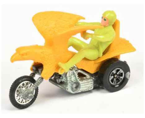 Mattel Hot Wheels RRRumblers - Bold Eagle - Yellow body with lime green rider (without Guide) - Good Plus&nbsp;