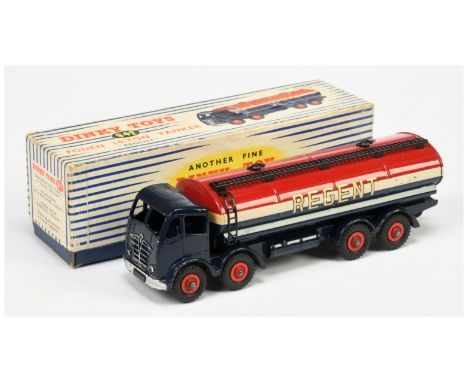 Dinky Toys 942 Foden (type 2) Tanker "Regent" - Blue cab and chassis, white, red including supertoy hubs, silver trim, black 