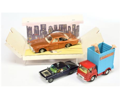Corgi Toys 290 "Kojak" Buick "Police" Car - Metallic brown, 4-spoke wheels - Good Plus (without "Kojak" figure and roof light