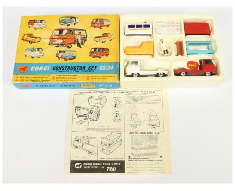 Corgi Toys GS24 "Constructor" Gift Set - Containing 2 X Commer Chassis - Red and White with 4 X detachable Backs plus accesso