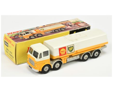 Dinky Toys 944 Leyland Octopus Tanker "Shell-BP" - yellow, white including Tanker, grey chassis and plastic hubs, silver trim