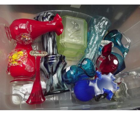 Collection of art glass to include white friars 