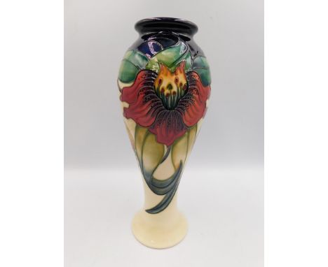 A Moorcroft vase in the Anna Lilly design by Emma Bossons , approximate height 27.5cm, first quality and&nbsp;in good conditi