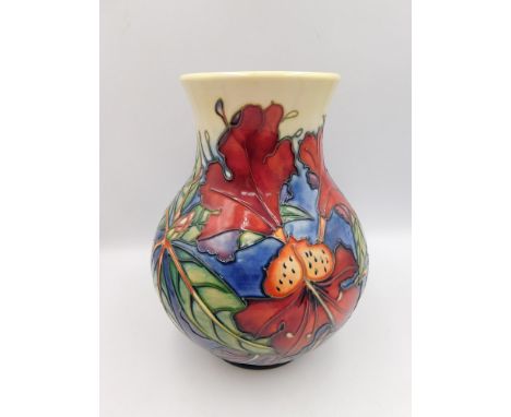 A Moorcroft vase in the Simeon Design by Philip Gibson, approximate height 24cm , First quality and&nbsp;in good condition wi