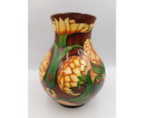 A Limited Edition Moorcroft vase in the Dahlia design by Philip Gibson, made in an edition of 250, approximate height 23cm, f