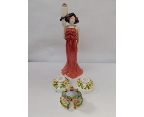 A Large Minton limited edition Figure ' the lady with the vase' made in an edition of 250 , in good condition with no chips, 