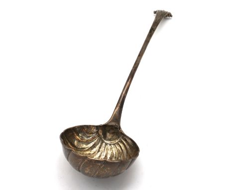 A late Victorian silver ladle, Onslow pattern with swirled shell shaped bowl, hallmarked by Charles Stuart Harris, London, 18